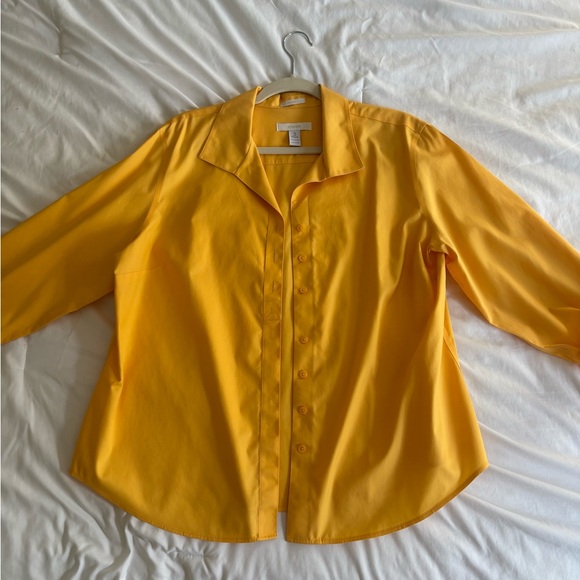 Chico's Sunny Yellow Shirt - Picture 1 of 6